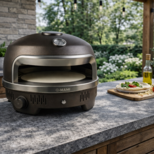 Q-MAMI CRUSTIQ PIZZAOVEN SET | MOKKA